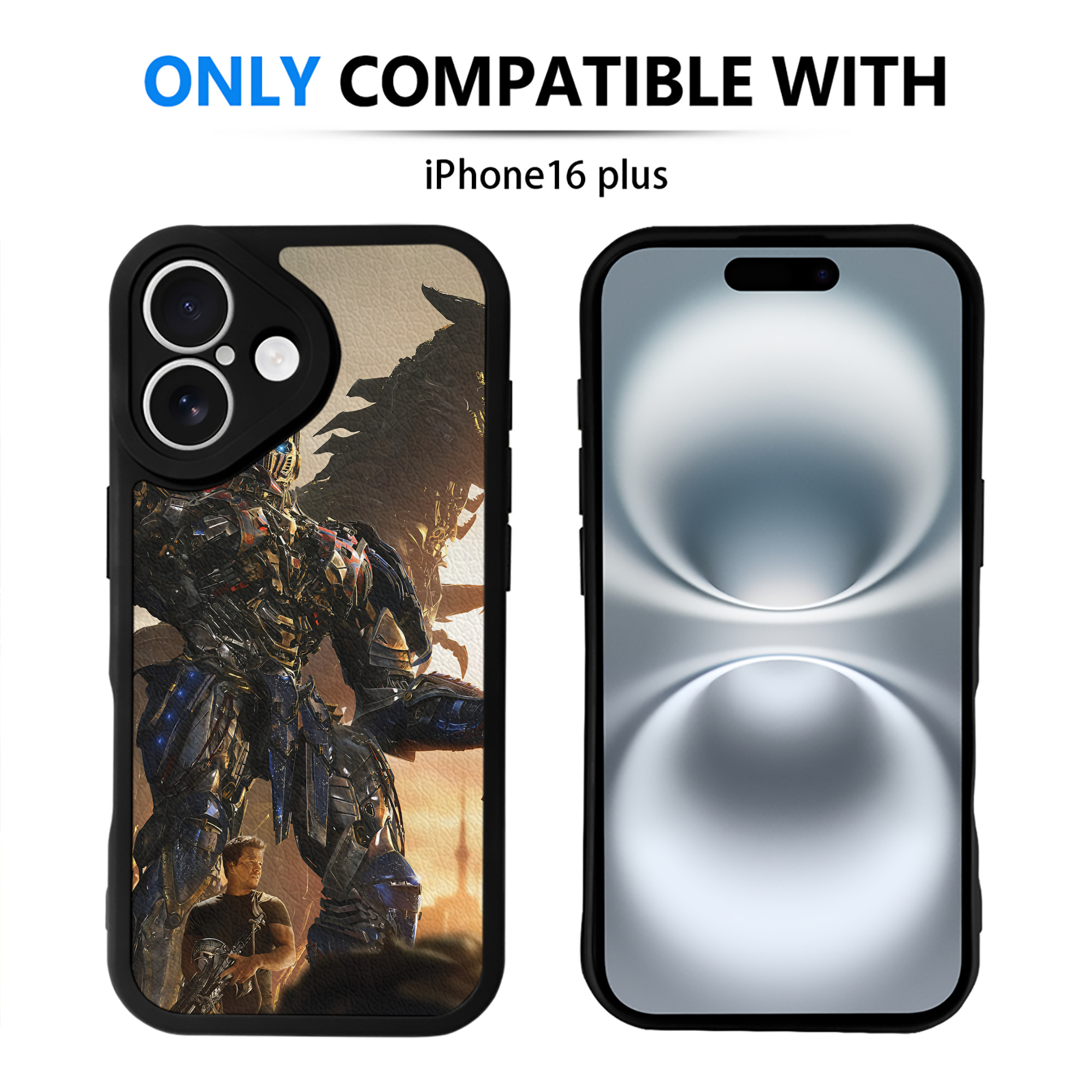 （画像用） Transformers トランスフォーマー 【iPhone 16シリーズ対応】シリコンスマホケース（レザー調） 材質：シリコン